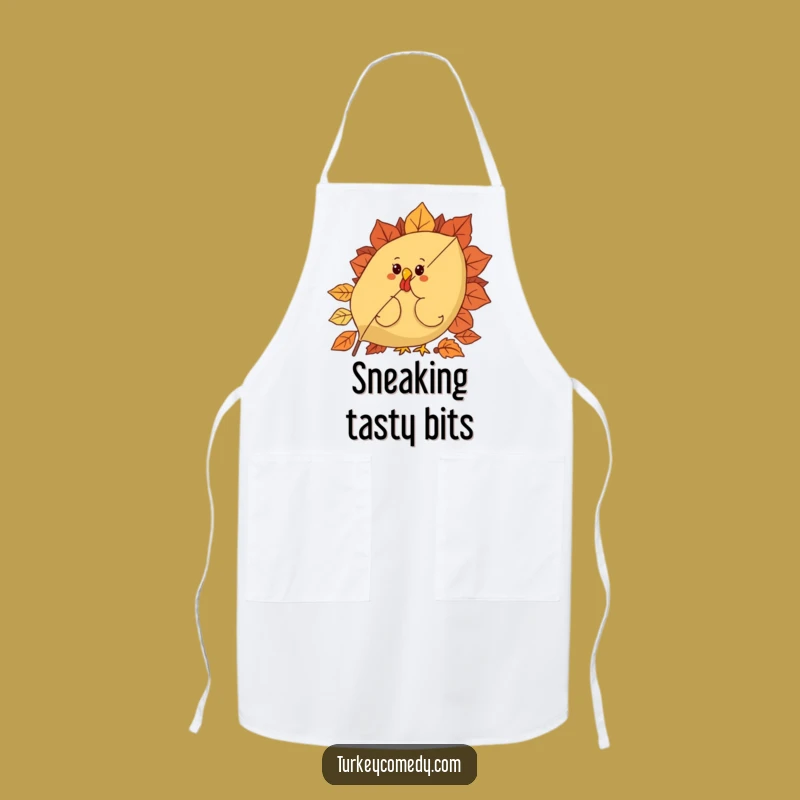 Funny Curious Turkey Leaf Apron - Autumn Kitchen Hideout Funny Gift!