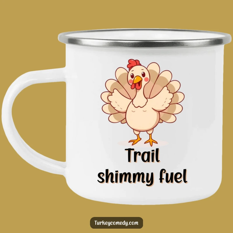 Funny Turkey Dance Camping Mug - Durable Wobbly Bird Campfire Funny Gift!