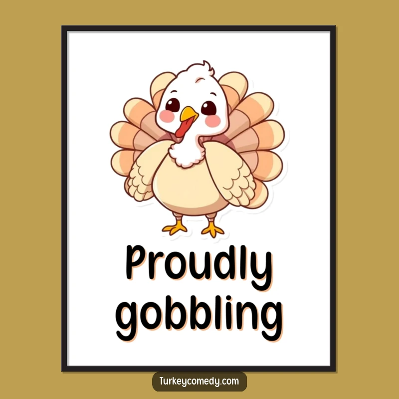 Funny Turkey Digital Art: Gobbling Fun Download - Instant Funny Gift