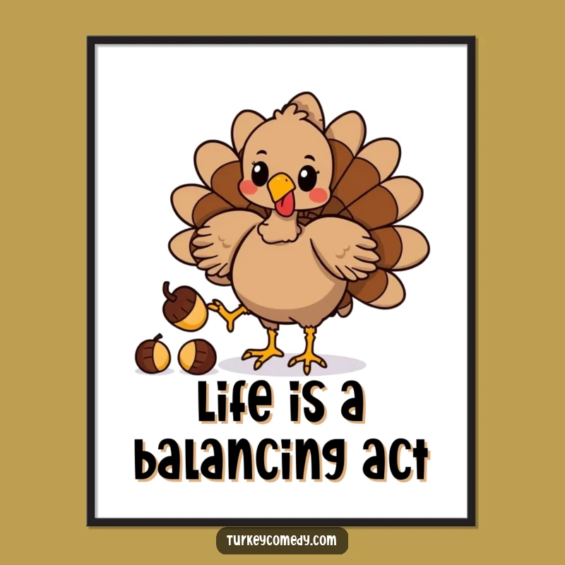Free Printable Juggling Turkey Wall Art: Playful Downloadable Decor for Any Room