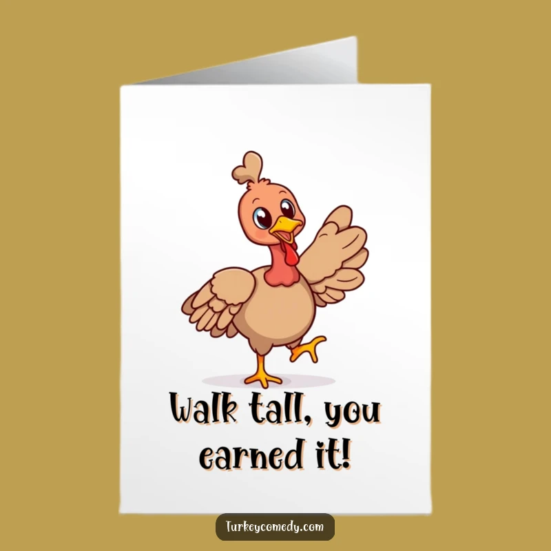 Free Printable Proud Turkey Congrats Card: Triumphant Downloadable for Success