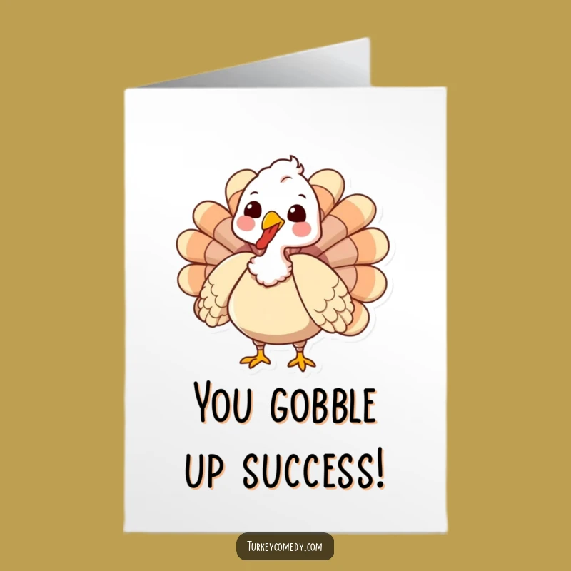 Funny Free Printable Congratulations Card: Gobbling Turkey for Big Wins