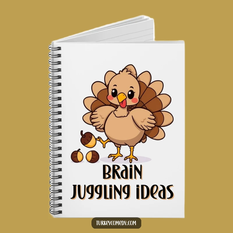 Funny Turkey Acorn Juggling Notebook - Talented Bird Journal Funny Gift!