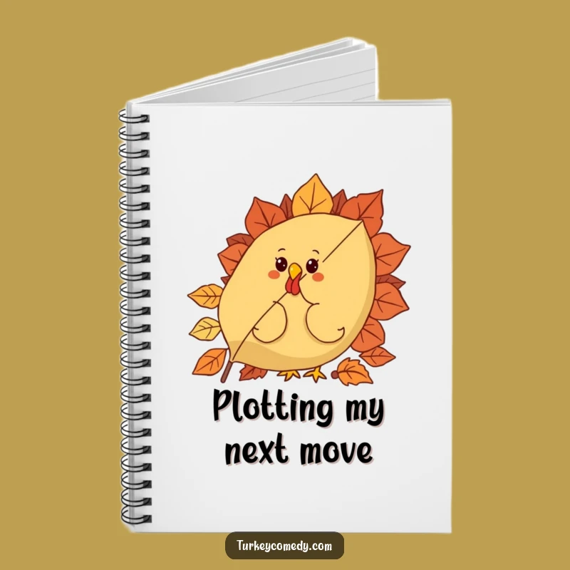 Funny Curious Turkey Leaf Notebook - Autumn Ideas Journal Funny Gift!
