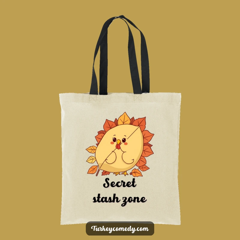 Funny Curious Turkey Leaf Tote Bag - Autumn Adventure Carry-All Funny Gift!